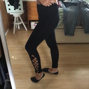 Free people cross cross leggings
